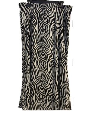 Zebra-Print Maxi Skirt sz 3XL, US 18/20 Black White